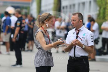 World © Octane Photographic Ltd. Mercedes AMG Petronas – Paddy Lowe - Executive Director (Technical). Thursday 17th September 2015, F1 Singapore Grand Prix Paddock, Marina Bay. Digital Ref: