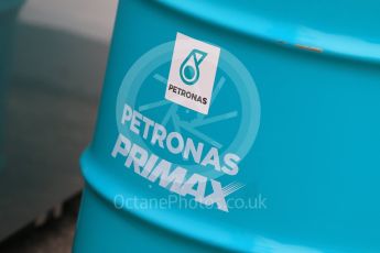 World © Octane Photographic Ltd. Mercedes AMG Petronas F1 W06 Hybrid – Race Fuel. Thursday 17th September 2015, F1 Singapore Grand Prix Paddock, Marina Bay. Digital Ref: