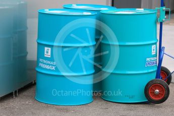 World © Octane Photographic Ltd. Mercedes AMG Petronas F1 W06 Hybrid – Race Fuel. Thursday 17th September 2015, F1 Singapore Grand Prix Paddock, Marina Bay. Digital Ref: