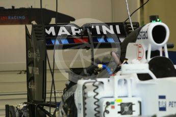 World © Octane Photographic Ltd. Williams Martini Racing FW37. Thursday 17th September 2015, F1 Singapore Grand Prix Pit lane, Marina Bay. Digital Ref: 1424CB7D9582