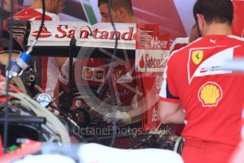 World © Octane Photographic Ltd. Scuderia Ferrari SF15-T. Thursday 17th September 2015, F1 Singapore Grand Prix Pit lane, Marina Bay. Digital Ref: 1424CB7D9592