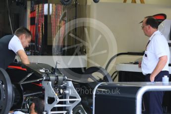 World © Octane Photographic Ltd. McLaren Honda MP4/30. Thursday 17th September 2015, F1 Singapore Grand Prix Pit lane, Marina Bay. Digital Ref: 1424CB7D9599