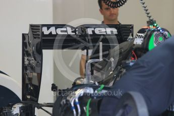 World © Octane Photographic Ltd. McLaren Honda MP4/30. Thursday 17th September 2015, F1 Singapore Grand Prix Pit lane, Marina Bay. Digital Ref: 1424CB7D9601