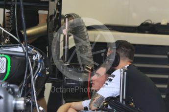 World © Octane Photographic Ltd. McLaren Honda MP4/30. Thursday 17th September 2015, F1 Singapore Grand Prix Pit lane, Marina Bay. Digital Ref: 1424CB7D9605