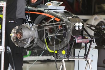 World © Octane Photographic Ltd. Sahara Force India VJM08B. Thursday 17th September 2015, F1 Singapore Grand Prix Pit lane, Marina Bay. Digital Ref: 1424CB7D9611