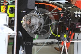 World © Octane Photographic Ltd. Sahara Force India VJM08B. Thursday 17th September 2015, F1 Singapore Grand Prix Pit lane, Marina Bay. Digital Ref: 1424CB7D9614