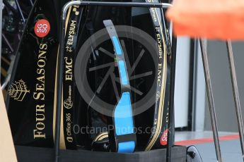 World © Octane Photographic Ltd. Lotus F1 Team E23 Hybrid. Thursday 17th September 2015, F1 Singapore Grand Prix Pit lane, Marina Bay. Digital Ref: 1424CB7D9620