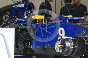 World © Octane Photographic Ltd. Sauber F1 Team C34-Ferrari – Marcus Ericsson. Thursday 17th September 2015, F1 Singapore Grand Prix Pit lane, Marina Bay. Digital Ref: 1424CB7D9629