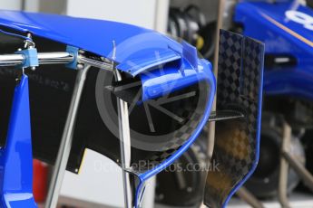 World © Octane Photographic Ltd. Sauber F1 Team C34-Ferrari. Thursday 17th September 2015, F1 Singapore Grand Prix Pit lane, Marina Bay. Digital Ref: 1424CB7D9638