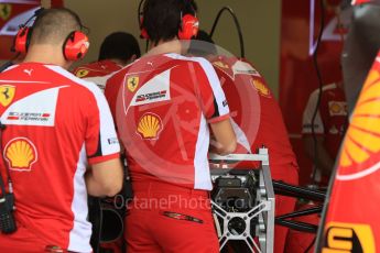 World © Octane Photographic Ltd. Scuderia Ferrari SF15-T. Thursday 17th September 2015, F1 Singapore Grand Prix Pit lane, Marina Bay. Digital Ref: 1424CB7D9662