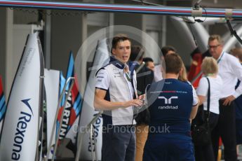 World © Octane Photographic Ltd. Williams Martini Racing FW37 Reserve Driver – Alex Lynn. Thursday 17th September 2015, F1 Singapore Grand Prix Pit lane, Marina Bay. Digital Ref: 1424CB7D9688