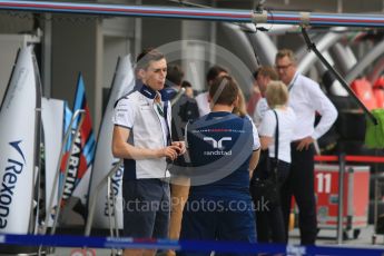 World © Octane Photographic Ltd. Williams Martini Racing FW37 Reserve Driver – Alex Lynn. Thursday 17th September 2015, F1 Singapore Grand Prix Pit lane, Marina Bay. Digital Ref: 1424CB7D9693