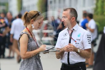 World © Octane Photographic Ltd. Mercedes AMG Petronas – Paddy Lowe - Executive Director (Technical). Thursday 17th September 2015, F1 Singapore Grand Prix Paddock, Marina Bay. Digital Ref: