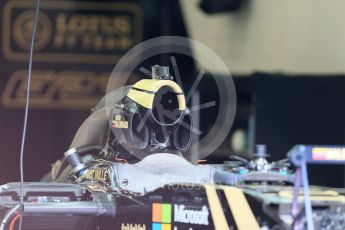 World © Octane Photographic Ltd. Lotus F1 Team E23 Hybrid – Pastor Maldonado. Thursday 17th September 2015, F1 Singapore Grand Prix Pit lane, Marina Bay. Digital Ref: 1424LB1D4155