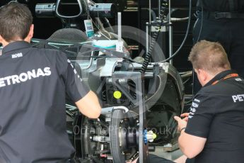 World © Octane Photographic Ltd. Mercedes AMG Petronas F1 W06 Hybrid. Thursday 17th September 2015, F1 Singapore Grand Prix Paddock, Marina Bay. Digital Ref:
