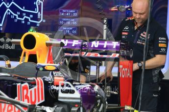 World © Octane Photographic Ltd. Infiniti Red Bull Racing RB11. Thursday 17th September 2015, F1 Singapore Grand Prix Paddock, Marina Bay. Digital Ref: