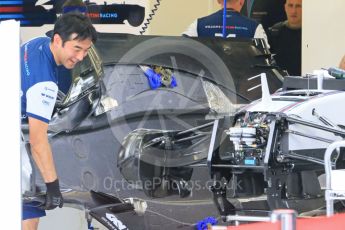 World © Octane Photographic Ltd. Williams Martini Racing FW37. Thursday 17th September 2015, F1 Singapore Grand Prix Paddock, Marina Bay. Digital Ref: