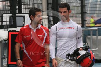 World © Octane Photographic Ltd. Manor Marussia F1 Team MR03B – Alexander Rossi. Thursday 17th September 2015, F1 Singapore Grand Prix Paddock, Marina Bay. Digital Ref: