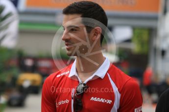 World © Octane Photographic Ltd. Manor Marussia F1 Team MR03B – Alexander Rossi. Thursday 17th September 2015, F1 Singapore Grand Prix Paddock, Marina Bay. Digital Ref: