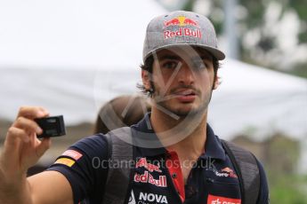 World © Octane Photographic Ltd. Scuderia Toro Rosso STR10 – Carlos Sainz Jnr. Thursday 17th September 2015, F1 Singapore Grand Prix Paddock, Marina Bay. Digital Ref: