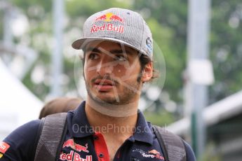 World © Octane Photographic Ltd. Scuderia Toro Rosso STR10 – Carlos Sainz Jnr. Thursday 17th September 2015, F1 Singapore Grand Prix Paddock, Marina Bay. Digital Ref: