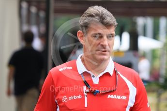 World © Octane Photographic Ltd. Manor Marussia F1 Team - Graeme Lowdon. Thursday 17th September 2015, F1 Singapore Grand Prix Paddock, Marina Bay. Digital Ref: