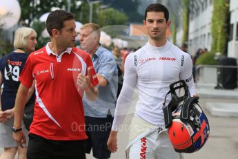 World © Octane Photographic Ltd. Manor Marussia F1 Team MR03B – Alexander Rossi. Thursday 17th September 2015, F1 Singapore Grand Prix Paddock, Marina Bay. Digital Ref: