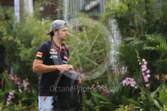 World © Octane Photographic Ltd. Scuderia Toro Rosso STR10 – Carlos Sainz Jnr. Friday 18th September 2015, F1 Singapore Grand Prix Paddock, Marina Bay. Digital Ref: 1427CB1D4485