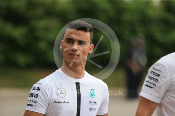 World © Octane Photographic Ltd. Mercedes AMG Petronas F1 W06 Hybrid Reserve Driver – Pascal Wehrlein. Friday 18th September 2015, F1 Singapore Grand Prix Paddock, Marina Bay. Digital Ref: 1427CB1D4554