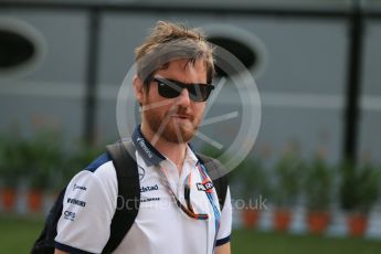 World © Octane Photographic Ltd. Williams Martini Racing - Rob Smedley. Friday 18th September 2015, F1 Singapore Grand Prix Paddock, Marina Bay. Digital Ref: 1427CB1D4599