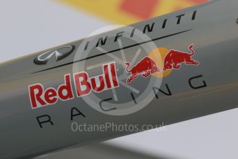 World © Octane Photographic Ltd. Infiniti Red Bull Racing pit gantry logo. Friday 18th September 2015, F1 Singapore Grand Prix Pit Lane, Marina Bay. Digital Ref: 1427CB7D0199