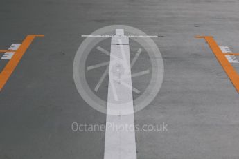 World © Octane Photographic Ltd. Williams Martini Racing Pit box markings. Friday 18th September 2015, F1 Singapore Grand Prix Pit Lane, Marina Bay. Digital Ref: 1427CB7D0205