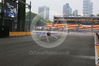 World © Octane Photographic Ltd. Run in to Turn 1. Wednesday 16th September 2015, F1 Singapore Grand Prix Set Up, Marina Bay. Digital Ref: 1423CB5D9437