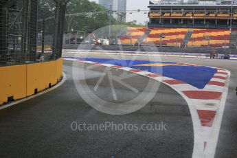 World © Octane Photographic Ltd. Pit exit line parallel to Turn 1. Wednesday 16th September 2015, F1 Singapore Grand Prix Set Up, Marina Bay. Digital Ref: 1423CB5D9441