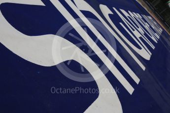 World © Octane Photographic Ltd. Singapore Airline logo at Turn 2. Wednesday 16th September 2015, F1 Singapore Grand Prix Set Up, Marina Bay. Digital Ref: 1423CB5D9445
