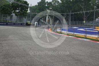 World © Octane Photographic Ltd. Turn 2. Wednesday 16th September 2015, F1 Singapore Grand Prix Set Up, Marina Bay. Digital Ref: 1423CB5D9446