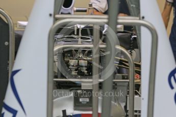 World © Octane Photographic Ltd. Williams Martini Racing FW37 brake receivers and front bulkhead. Wednesday 16th September 2015, F1 Singapore Grand Prix Set Up, Marina Bay. Digital Ref: