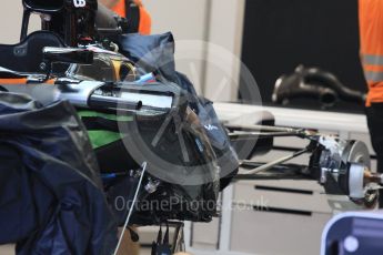 World © Octane Photographic Ltd. Sahara Force India VJM08B – side impact structure. Wednesday 16th September 2015, F1 Singapore Grand Prix Set Up, Marina Bay. Digital Ref: