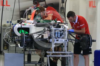 World © Octane Photographic Ltd. Manor Marussia F1 Team MR03B – William Stevens. Wednesday 16th September 2015, F1 Singapore Grand Prix Set Up, Marina Bay. Digital Ref: 1423CB7D9511