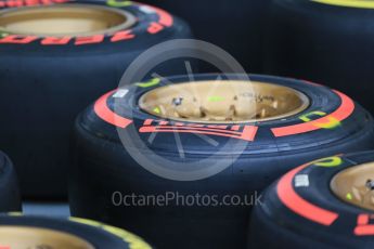 World © Octane Photographic Ltd. Scuderia Toro Rosso STR10 Pirelli Red (Super soft compound) tyres. Wednesday 16th September 2015, F1 Singapore Grand Prix Set Up, Marina Bay. Digital Ref: