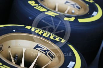 World © Octane Photographic Ltd. Scuderia Toro Rosso STR10 Pirelli Yellow (Soft compound) tyres. Wednesday 16th September 2015, F1 Singapore Grand Prix Set Up, Marina Bay. Digital Ref: 1423LB1D4086