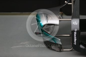 World © Octane Photographic Ltd. Mercedes AMG Petronas F1 W06 Hybrid side pod covers. Wednesday 16th September 2015, F1 Singapore Grand Prix Set Up, Marina Bay. Digital Ref: 1423LB1D4098