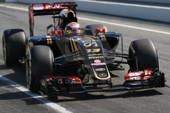 World © Octane Photographic Ltd. Lotus F1 Team E23 Hybrid – Pastor Maldonado. Tuesday 12th May 2015, F1 In-season testing, Circuit de Barcelona-Catalunya, Spain. Digital Ref: 1268CB7D1036