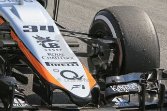 World © Octane Photographic Ltd. Sahara Force India VJM08 – Nick Yelloly. Tuesday 12th May 2015, F1 In-season testing, Circuit de Barcelona-Catalunya, Spain. Digital Ref: 1268CB7D1159