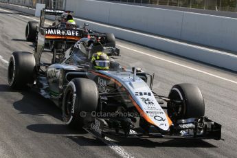 World © Octane Photographic Ltd. Sahara Force India VJM08 – Nick Yelloly. Tuesday 12th May 2015, F1 In-season testing, Circuit de Barcelona-Catalunya, Spain. Digital Ref: 1268CB7D1166