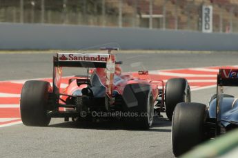 World © Octane Photographic Ltd. Scuderia Ferrari SF15-T– Raffaele Marciello and Lotus F1 Team E23 Hybrid – Pastor Maldonado. Tuesday 12th May 2015, F1 In-season testing, Circuit de Barcelona-Catalunya, Spain. Digital Ref: 1268CB7D1209