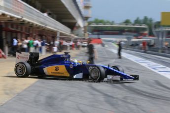 World © Octane Photographic Ltd. Sauber F1 Team C34-Ferrari – Marcus Ericsson. Tuesday 12th May 2015, F1 In-season testing, Circuit de Barcelona-Catalunya, Spain. Digital Ref: 1268CB7D1309