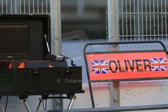 World © Octane Photographic Ltd. McLaren Honda MP4/30 – Oliver Turvey pit board. Sunday Tuesday 12th 2015, F1 In-season testing, Circuit de Barcelona-Catalunya, Spain. Digital Ref: 1268LB1D1284