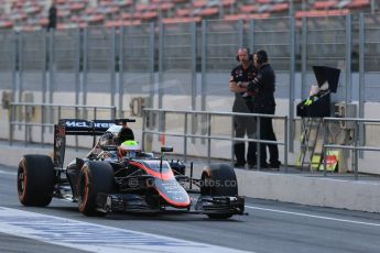 World © Octane Photographic Ltd. McLaren Honda MP4/30 – Oliver Turvey. Sunday Tuesday 12th 2015, F1 In-season testing, Circuit de Barcelona-Catalunya, Spain. Digital Ref: 1268LB1D1365