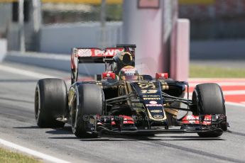 World © Octane Photographic Ltd. Lotus F1 Team E23 Hybrid – Pastor Maldonado. Tuesday 12th May 2015, F1 In-season testing, Circuit de Barcelona-Catalunya, Spain. Digital Ref: 1268LB1D2139